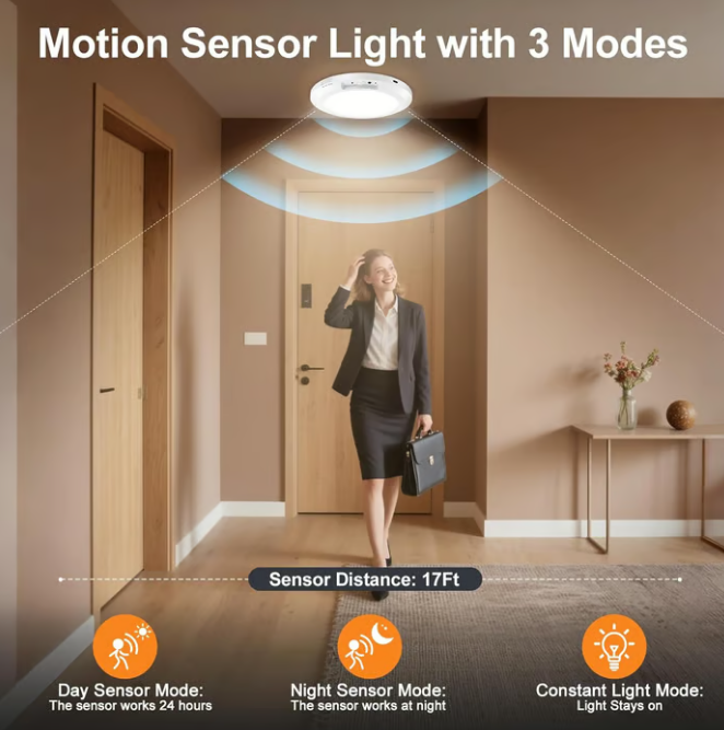 💥Big Sale-50% Off💡Rechargeable Motion Sensor Ceiling Light with Remote